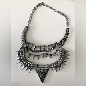 Zara Silver Statement Necklace